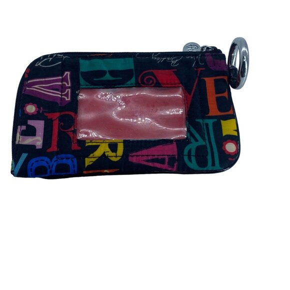 Vera Bradley A to Vera Pattern Coin Purse Wallet Abstract Artsy School Theme - Picture 1 of 5